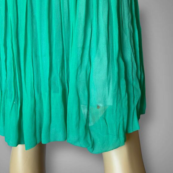 Vintage 1950s Green Chiffon Accordion Pleated Dress Cocktail BETTY INGVOLD READ - Picture 8 of 14